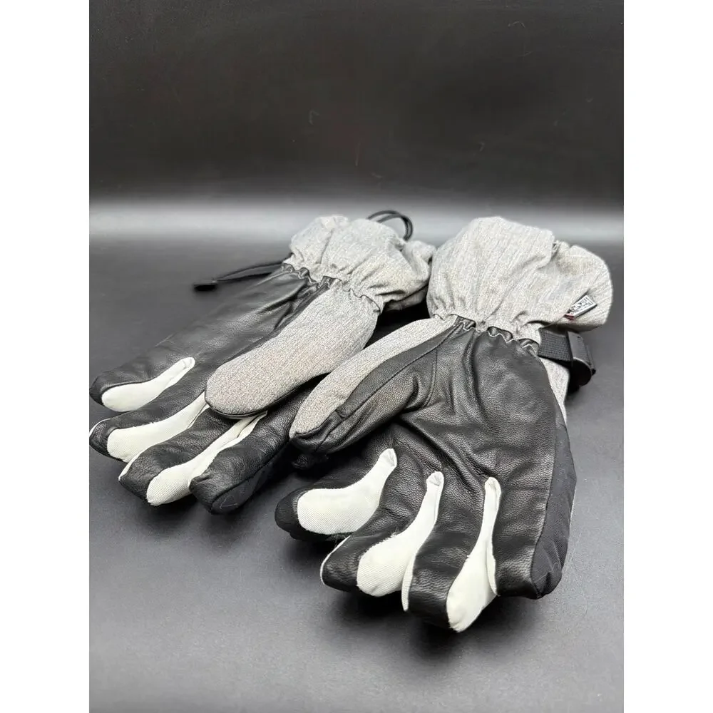 Dakine Tahoe Women’s Ski Snowboard Gloves Gray Leather Palm Size M Waterproof